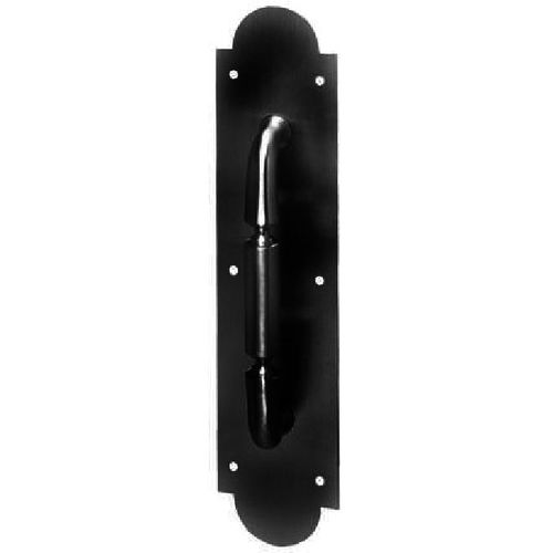 8" Center to Center Grooved Door Pull with 4" x 16" Cut Plate Oil Rubbed Bronze Finish