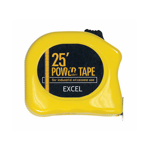 EXCEL HOBBY BLADES CORP 70075 25' X 1" Power Tape Measure Top & Bottom Printed