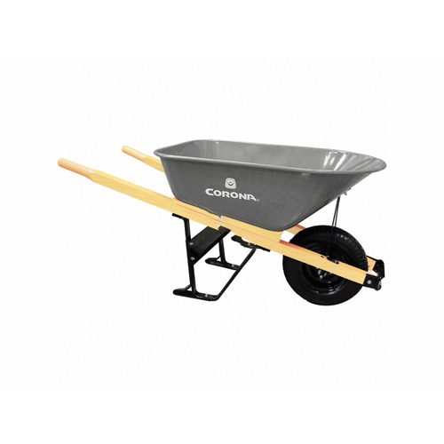 Corona WB 2706 Contractor Wheelbarrow 6 Cuft With 60" Wood Handles