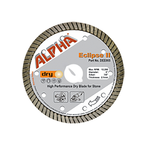 ALPHA PROFESSIONAL TOOLS DEE005 5" Eclipse Ii High Performance Dry Blade For Stone