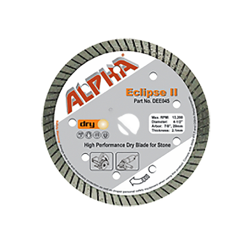 ALPHA PROFESSIONAL TOOLS DEE045 4.5" Eclipse Ii High Performance Dry Blade For Stone