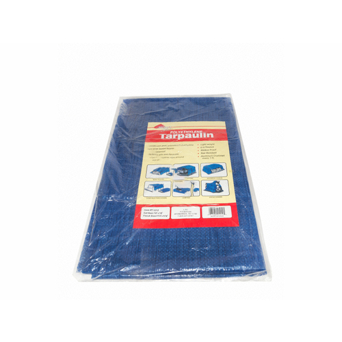 Linzer T1212 12' X 12' Blue Poly Tarp 3.0 Mil W/ Grommets