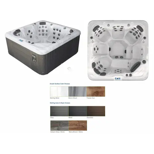 82x82x39 Storm Cld Gry Confer Spa W/ Stereo