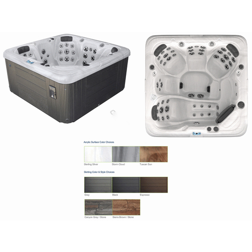 Gl753l Hot Tub Storm Cloud Int/gray Ext W/ Circ Pump