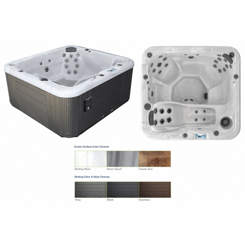 Confer Spa Sterling Marble Interior/brown Exterior/stereo System/backlit Jets