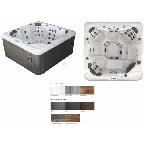 Garden Leisure Spas GL863B-17-SL Sterling Marble Blk Confer & Stereo/ Bl Jets