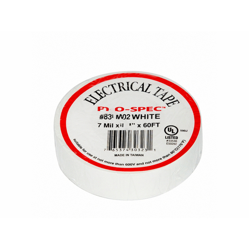 Pro Edge Industries Inc 83-4302 10/bdl .75"x60' White Electrical Tape