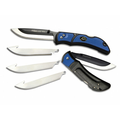 OUTDOOR EDGE CUTLERY CORP RLU30-40C 3" Blue 4-blade Razor Lite Edc