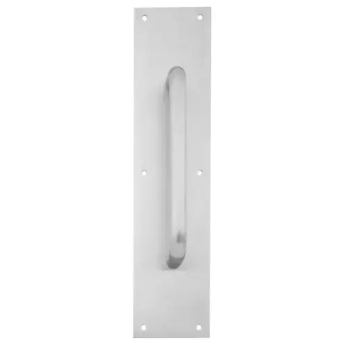 Pull Plate 4" x 16" with 8" CTC Pull, 630/US32D Stainless Steel