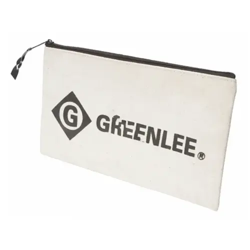 GREENLEE TOOLS INC 0158-14 12" Canvas Bag Zipper Small