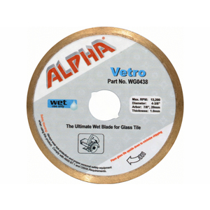 ALPHA PROFESSIONAL TOOLS WG0438 4 3/8" Glass Tile Wet Vetro Blade