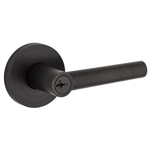 Milan Round Entry Door Lock SmartKey with 6AL Latch and RCS Strike Venetian Bronze Finish