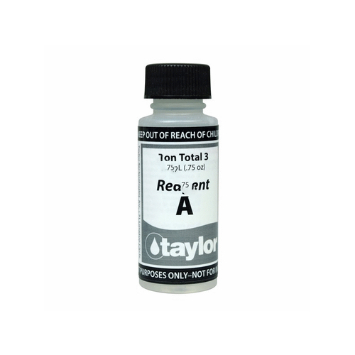 TAYLOR TECHNOLOGIES INC R-8044A Reagent A Iron Total 3 .75 Oz Dropper Bottle