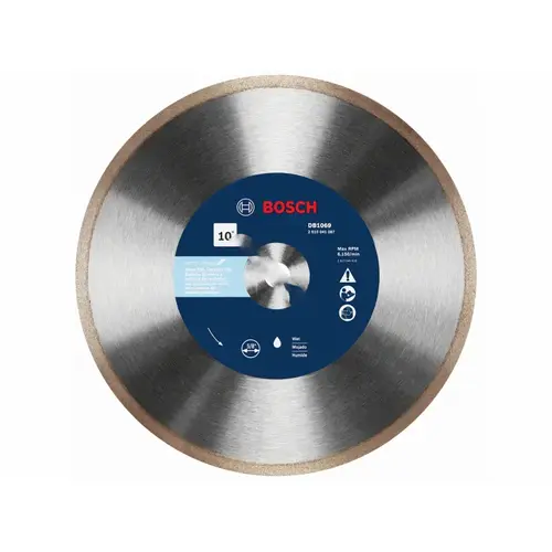 10" Rapido Premium Continuous Rim Diamond Blade For Glass Tile