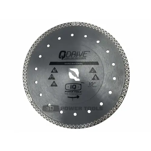 IQ POWER TOOLS TLD10-060P-QD-HARDMAT 10" Q-drive Plus Dry Tile Blade