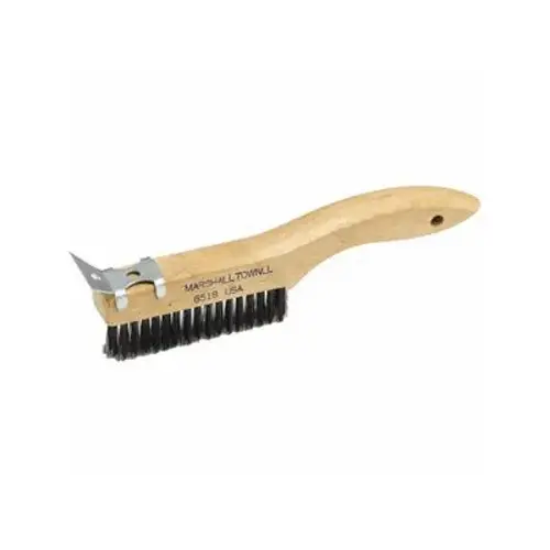 6518 W/scraper Wire Scratch Brush 10"