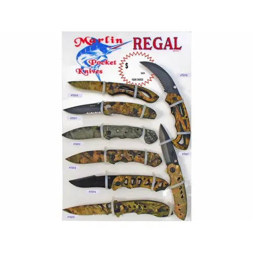 Knife 8.5" Camo Serrated