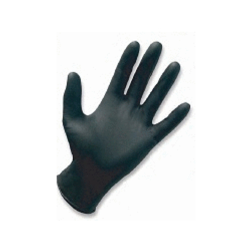 SAS 66520 Safety Raven Disposable Powder-Free Nitrile Gloves, XX-Large, Black, 6 Mil - pack of 100