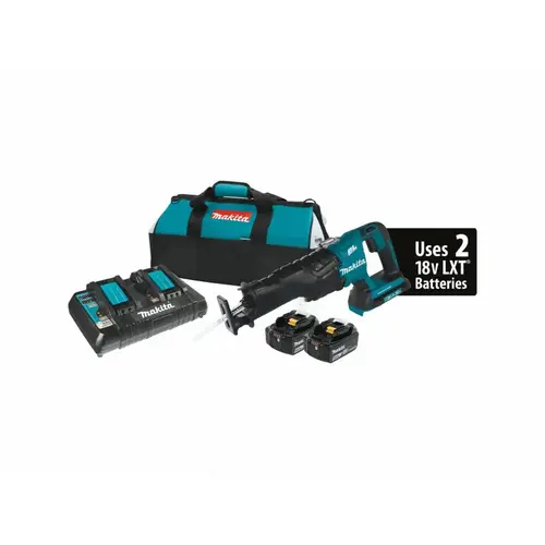 18-Volt X2 LXT Lithium-Ion (36-Volt) Brushless Cordless Reciprocating Saw Kit (5.0Ah) with 2 Batteries 5.0Ah and Charger Teal