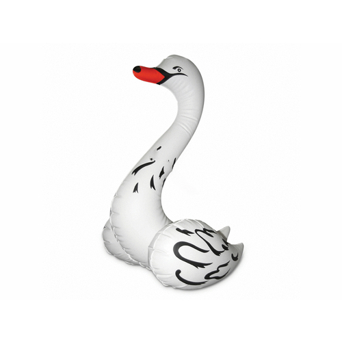 Inflatables Pool Dcor, Swan Family Pool Dcor, 11" Swan; Color: White, Size: 11" High (deflated), Gauge: 8g (0.20mm)