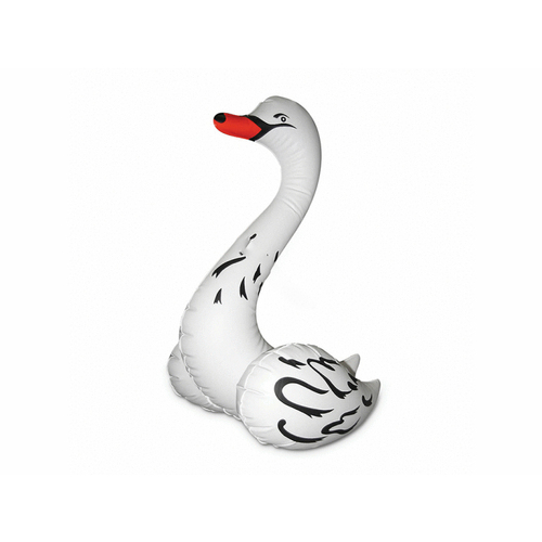 Inflatables Pool Dcor, Swan Family Pool Dcor, 19" Swan; Color: White, Size: 19" High (deflated), Gauge: 8.8g (0.22mm)