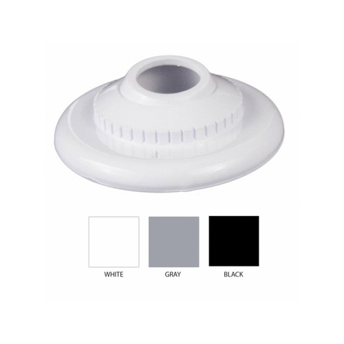 1.5" White Directional Flow Outlet Threaded With Flange