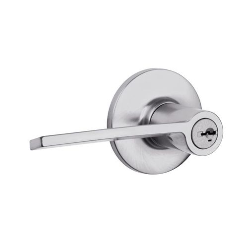 Left Hand Palmina Entry Door Lock with SmartKey with RCAL Latch and RCS Strike Satin Chrome Finish