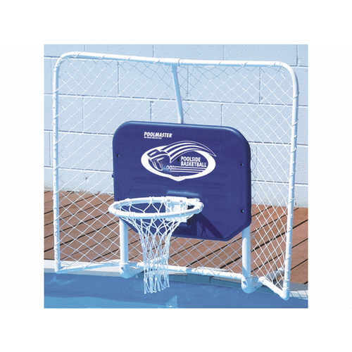 Above-ground Poolside Basketball Game With Bracket Mounts Blue