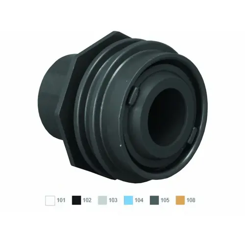 1"s/1.5"spg 1" Eye Dk Gry Flush-mount Return Fitting Dark Gray