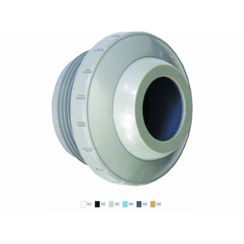 AquaStar Pool Products 8201 White Three-piece Directional Eyeball Fitting 1 1/2" Mpt 3/4" Orifice