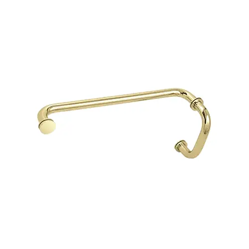 Polished Brass 6" Pull Handle and 12" Towel Bar BM Series Combination With Metal Washers