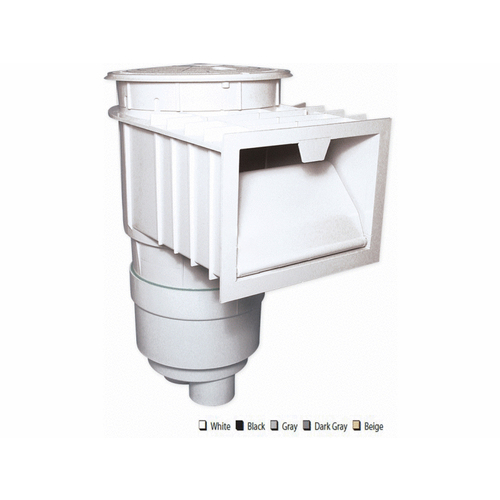 2"skt Wht/ Gry Gun Ig Skim W/ Float Valve & Lid White/Gray