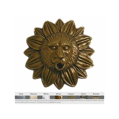 Wallspring Sun Lion Decorative Accent Gray