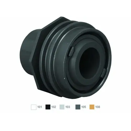 1"s/1.5"spg .75" Eye Dk Gry Flush-mount Return Fitting Dark Gray