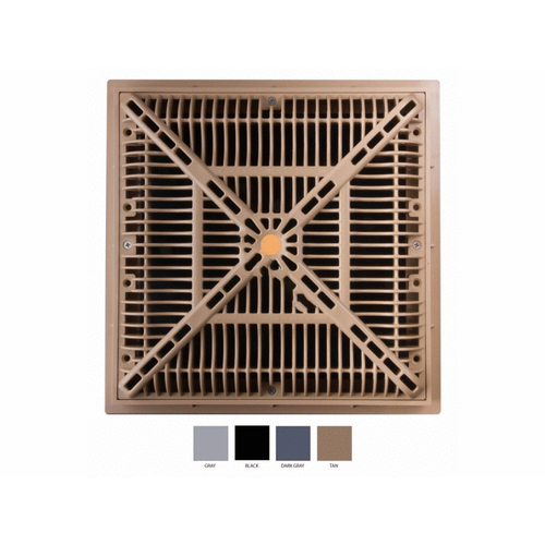 12" Sq Gry Vgb Grate & Frame Gray