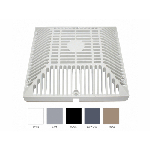 9" x 9"  Grate; 9 Inch x 9 Inch, White