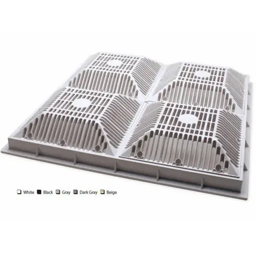 18" x 18" Grate & Frame, Square, White