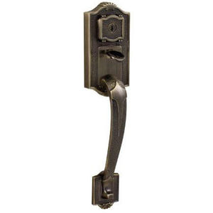 Weslock 01415-A--0020 Colonial Interconnected Exterior Dummy Handleset Antique Brass Finish