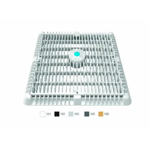 AquaStar Pool Products WAV12WR103 12" Square Wave Anti-entrapment Suction Outlet Cover Light Gray