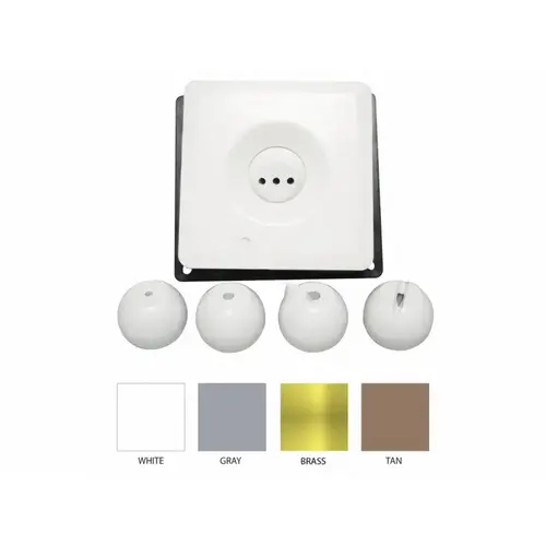 CMP 25598-300-000 White Square Face With Flange Multi-nozzle Adjustable Deck Jets