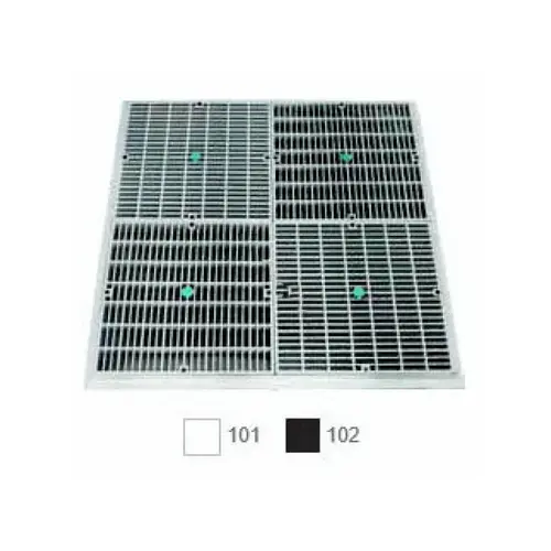 AquaStar Pool Products 24NF102 Four 12" Square Flat Grate Anti-entrapment Suction Outlet Covers Black