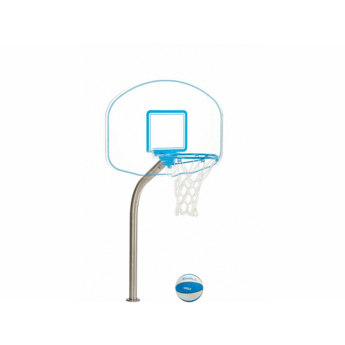 Dunn-Rite Pool Products DMB400 Clear Hoop Jr Midsize Mounted Pool Basketball Set