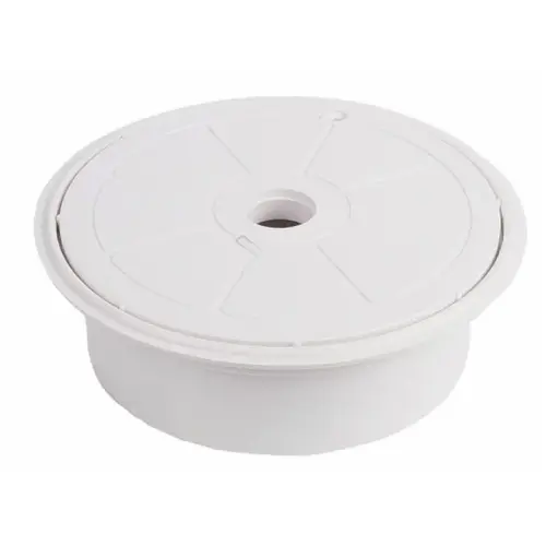 6" White Skimmer Valve Access Cover