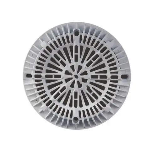 8" Gry Galaxy Drain Cover & Screw Kit Gray