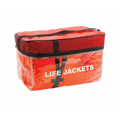 Orange Adult Type Ii Life Vest With Storage Bag