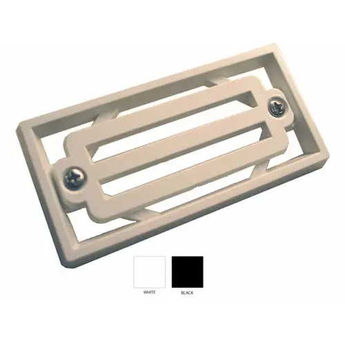 3 Bar Grate And Frame Assembly; White Grate And Frame Assembly 3 Bar White