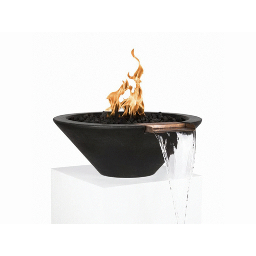 THE OUTDOOR PLUS COMPANY INC OPT-31RFWM-BLK 31"rd Blk Gfrc Match Lit Fire & Water Bowl