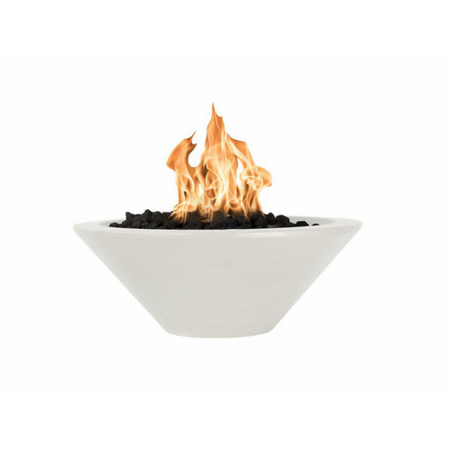 24"rd Limestone Gfrc Match Lit Fire Bowl