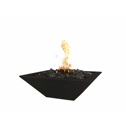 30" Black Gfrc Concrete Maya Fire Bowl