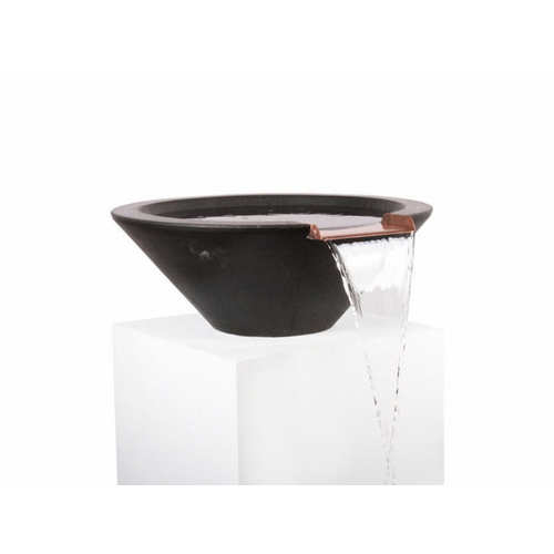 24"rd Black Gfrc Water Bowl